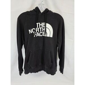 The North Face Womens Hoodie Black Logo Pullover Sweatshirt Medium NF0A3X6C‎